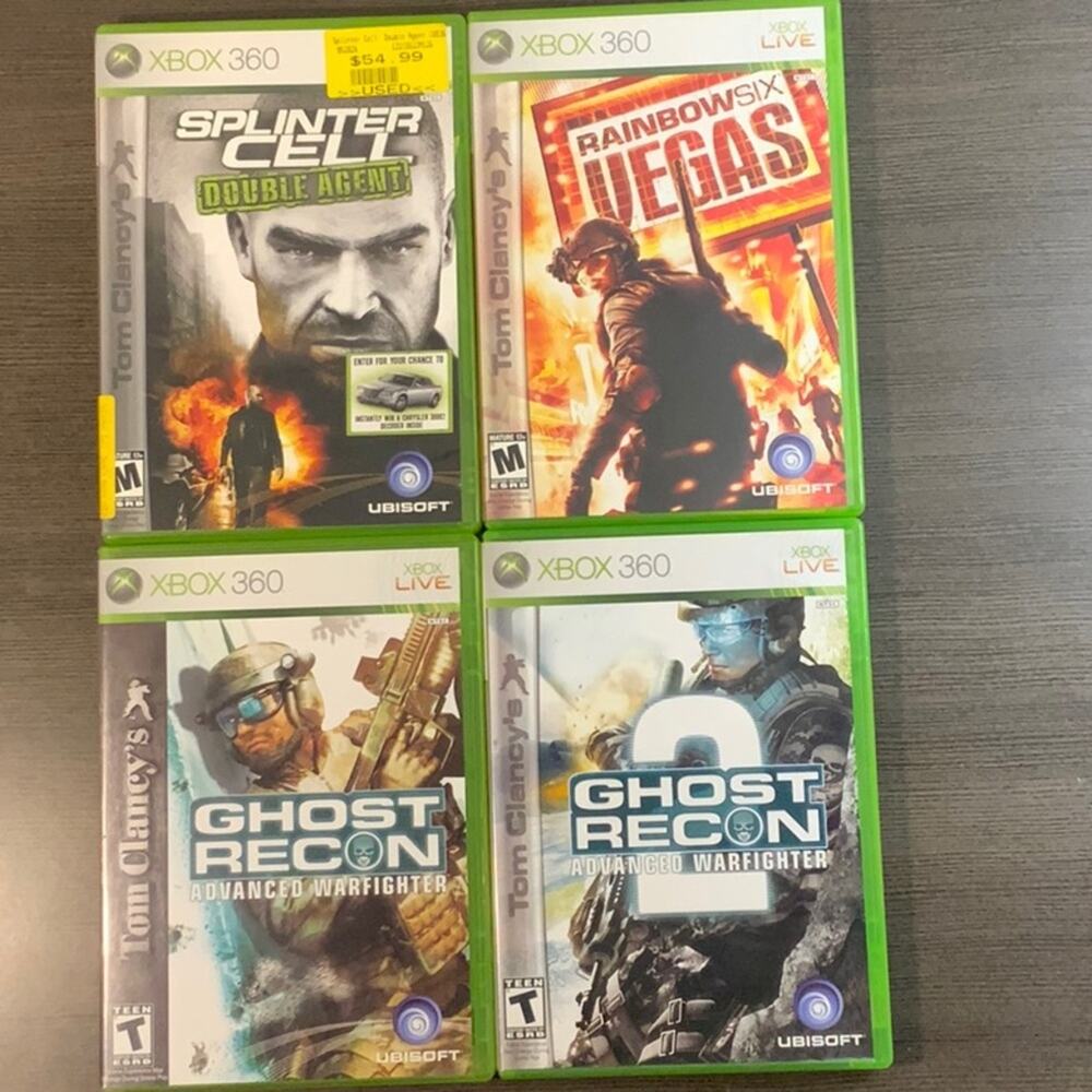 Xbox 360 Tom Clancy’s games bundle 4 games total